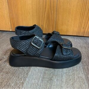 Free People Black‎ Mandi Weave Women’s Sandals Size 9